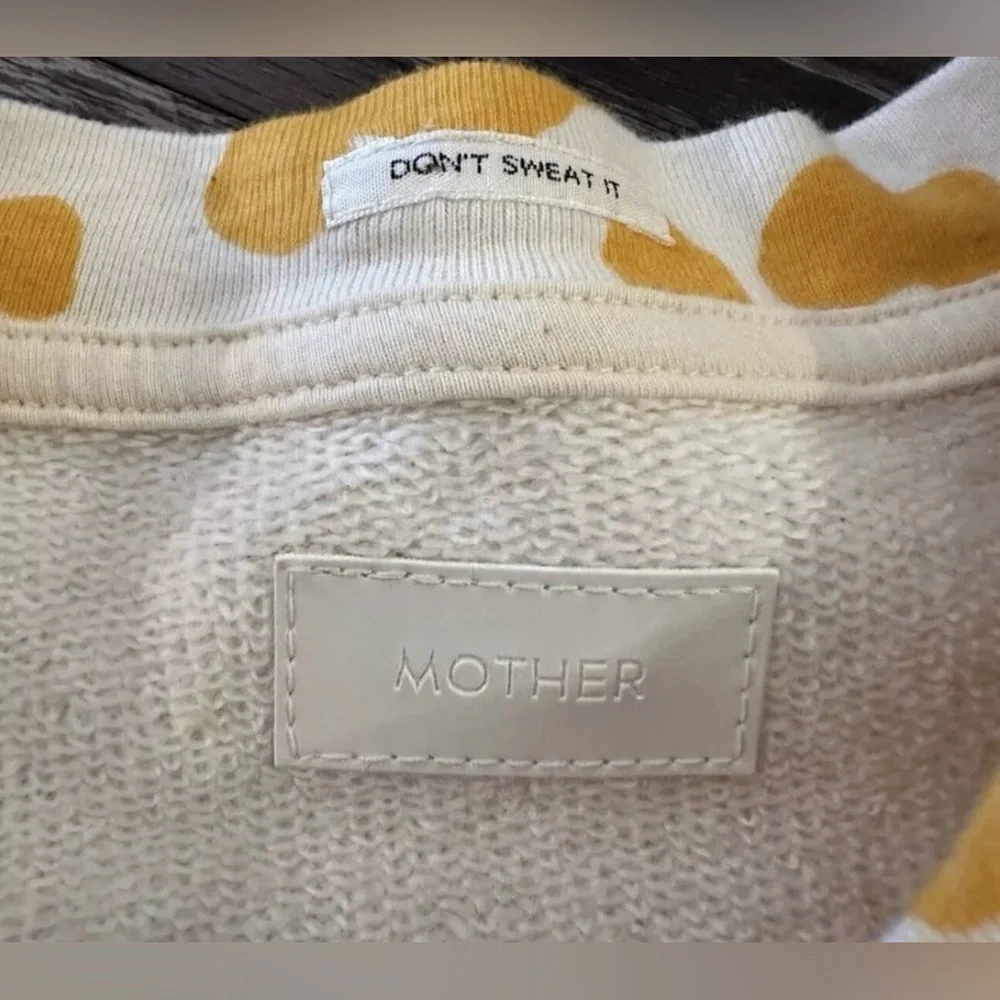 MOTHER The Curve Ball Sweatshirt Tee Puff Sleeve Top size S Womens - Picture 2 of 7